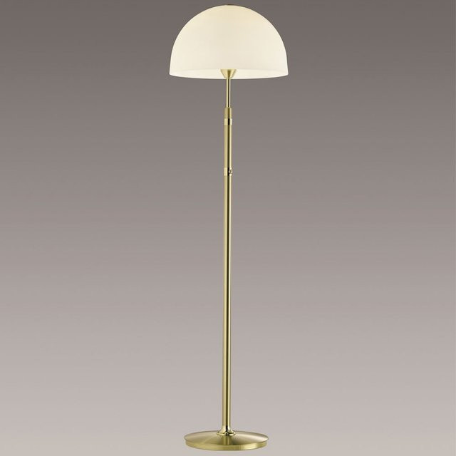 B+M Leuchten Moon II LED-Stehleuchte in Messing matt mit warmweißem Licht (2700K), Höhe: 135 cm - Bild 1