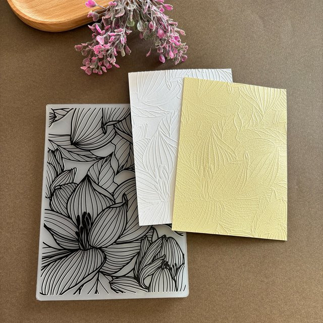 Transparentes Prägeform für Lotus und Lotusblüten aus Kunststoff zur Herstellung von Karten und DIY-Collagenalben - Bild 1