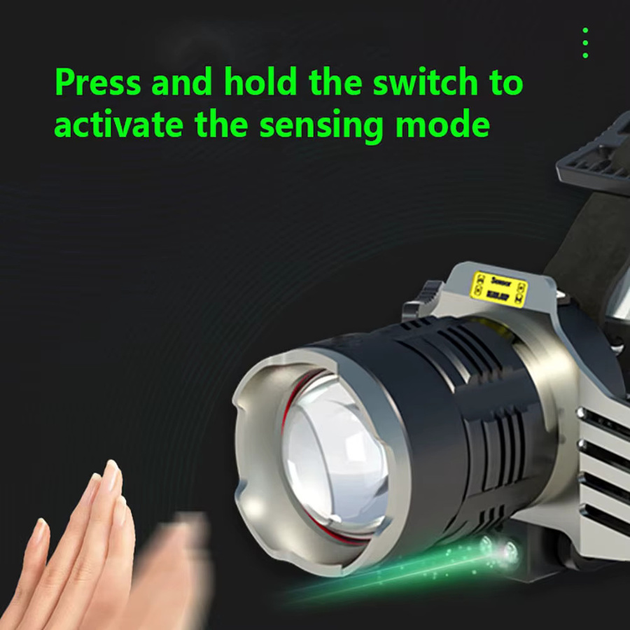 KENSUN LED-Scheinwerfer mit 60 W Leistung in Schwarz mit Teleskop-Zoom für Camping und Angeln - Bild 4