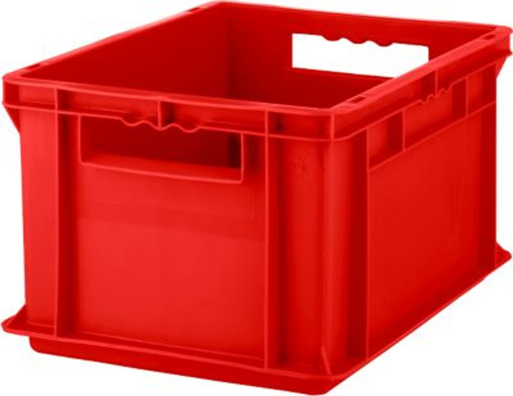 Stapelbarer EURO-Kasten EF 4220 von SSI Schäfer aus Polypropylen, rot, B/T/H: 300 x 400 x 220 mm, Inhalt 20,4 l, Tragkraft 15 kg - Bild 2