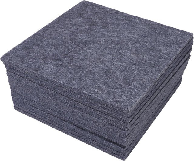 Nensit Filz-Pinnwand Set aus 16 quadratischen Kacheln in Anthrazit, B/T/H: 30 x 30 x 30 cm, mit abnehmbaren Klebepunkten für Büro und Zuhause - Bild 1