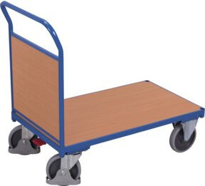 VARIOfit Stirnwandwagen mit Holz in Blau, B/H: 123 x 80 cm - Bild 1