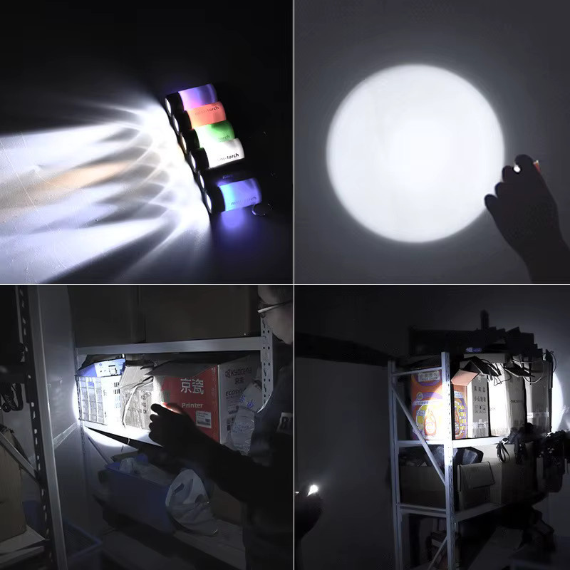 QHSPE Mini-Taschenlampe mit heller LED-Beleuchtung für Kinder und Mädchen, wiederaufladbar über USB, Kunststoff, als Schlüsselanhänger nutzbar - Bild 2