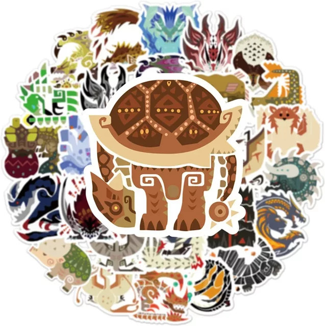 GOGOTU Monster Hunter Cartoon Spiel Aufkleber, 50-teiliges Set - Bild 1