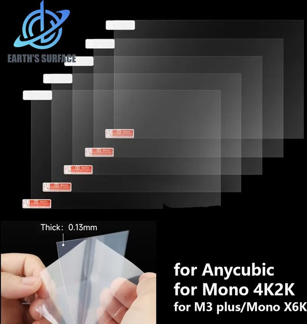Anycubic Displayschutzfolie LCD SLA für Anycubic Photon M3 Plus und Photon Mono X 6K 3D-Drucker, transparent - Bild 1