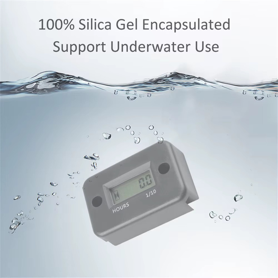 Ticify Induktiver Timer mit LCD-Display und Betriebsstundenzähler, wasserdicht, Blau - Bild 3