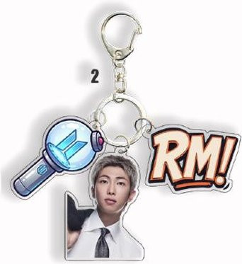 BTS Schlüsselanhänger mit Lightstick & Namensschild Anhänger, RM, white, Unisex - Bild 1