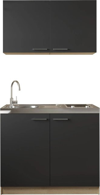 Respekta Küchenmöbel-Set Merle 6 in Schwarz mit 100 cm Breite - Bild 2