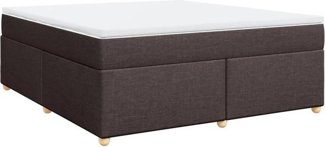 vidaXL Boxspringbett mit Matratze Hybrid-Design in Dunkelbraun und Weiß, B/T: 180 x 200 cm - Bild 1