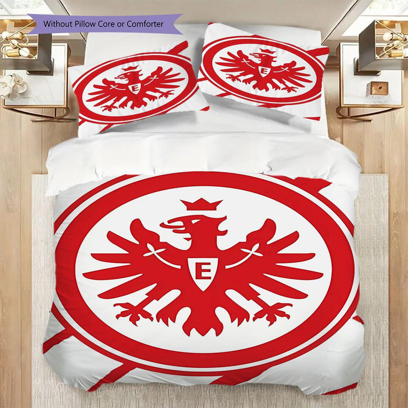 Manus Home Eintracht Frankfurt Bettwäsche Set Weiß, 1 Bettbezug und 2 Kissenbezüge, Breite: 135 cm, Länge: 200 cm - Bild 5