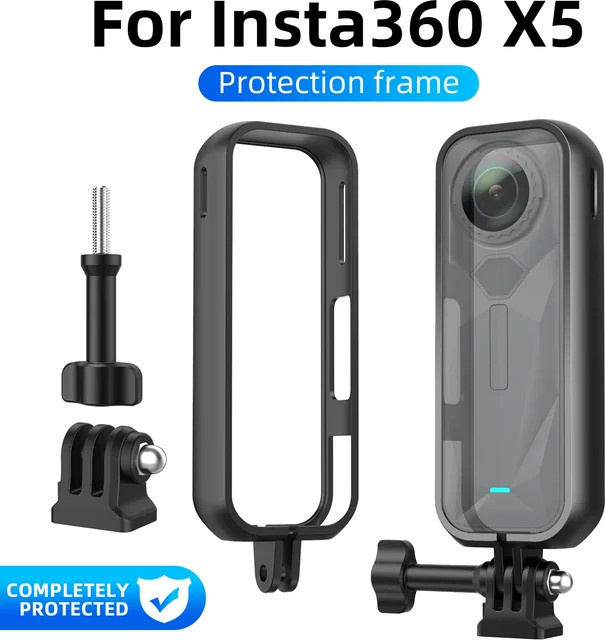 Insta360 Schutzrahmen für Insta360 X5 Aufprallschutz-Gehäuse aus PC-Kunststoff in Schwarz - Bild 1