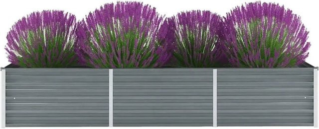 DELUKE Hochbeet OSKAR aus verzinktem Stahl in Grau, B/T/H: 240 x 80 x 45 cm - Bild 1