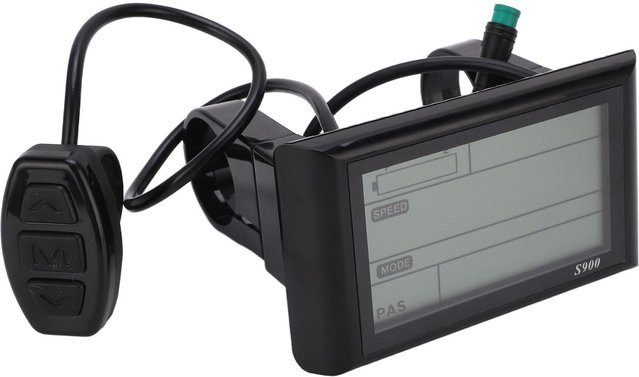 S900 LCD Display für Elektrofahrräder 36V 48V Wasserdichtes Bedienfeld in Grau - Bild 1