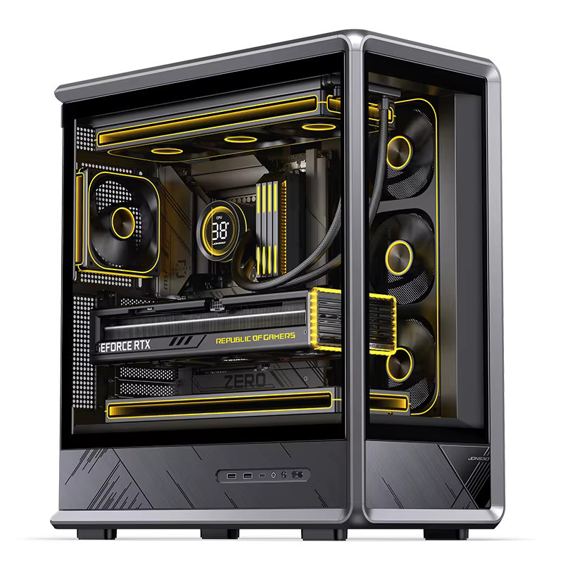 Jonsbo D401 ATX-Computergehäuse mit Panoramic Sea View für M-ATX und MINI-ITX Esports Gaming-Gehäuse mit Unterstützung für Dual 360-Wasserkühler - Bild 2