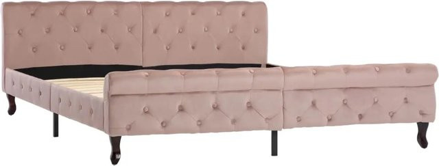 vidaXL Bettgestell aus Samt in Rosa, B/T/H: 180 x 200 x 186,5 cm - Bild 1