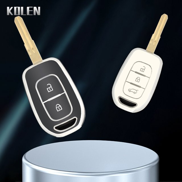 KOLEN Schlüsseletui Abdeckung Anhänger, TPU, Renault Kwid Dacia Sandero Logan Duster, 2 Tasten - Bild 1