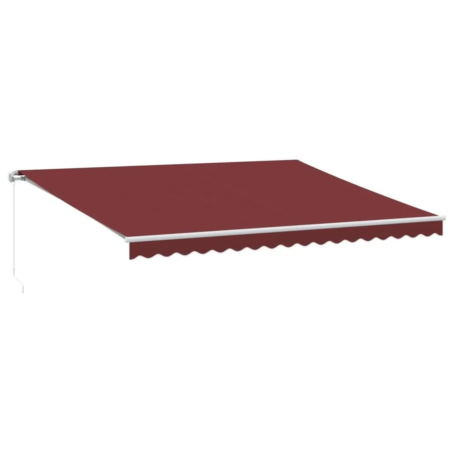 vidaXL Markise manuell mit Kurbel und Schwenkarm in Weinrot, B: 450 cm, T: 350 cm - Bild 2