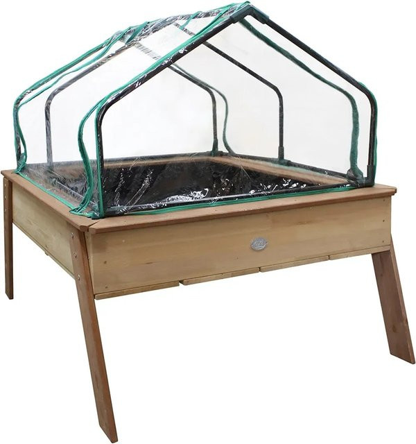 Axi Hochbeet Linda mit Gewächshaus aus Hemlock-Holz in Braun, B/T/H: 110 x 93,5 x 99,8 cm - Bild 1
