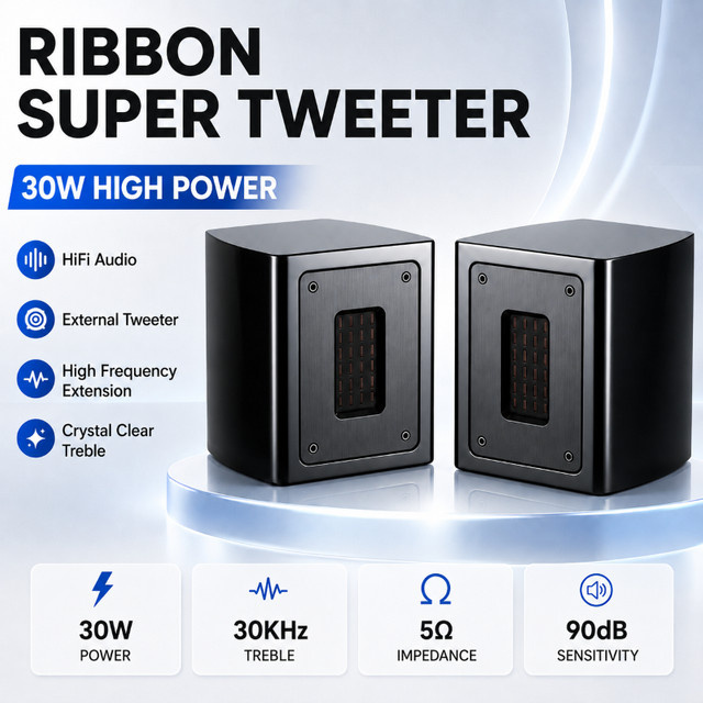 Fever Independent Ribbon Super Tweeter Passivlautsprecher in Schwarz, 30 W, 5 Ohm - Bild 1