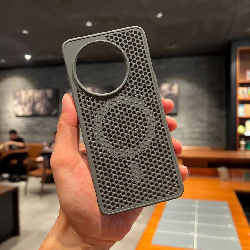 OnePlus Handyhülle mit magnetischer Wabenstruktur zur Wärmeableitung in Grau für OnePlus 13 12 Ace5 Ace3 Pro mit Mesh-Kühlung und kabellosem Laden - Bild 2