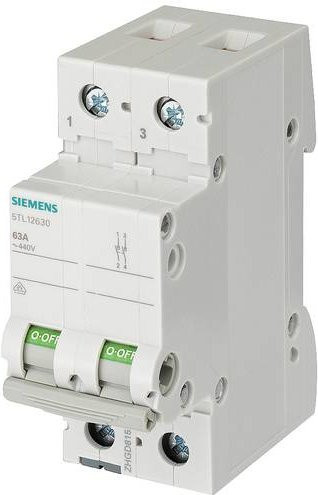 Siemens Ausschalter Grau 63A mit 2 Schließern 5TL12630 - Bild 1