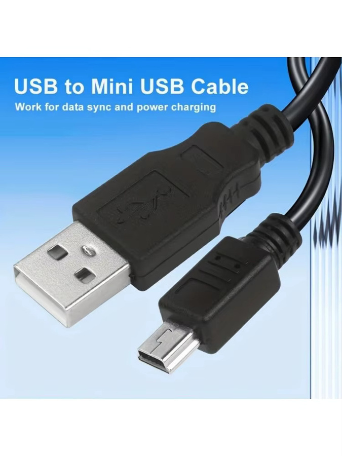 USB 3.0 auf Mini-B 5Pin Schnellladekabel in Schwarz für MP3 Player, Kamera und Festplatten - Bild 6