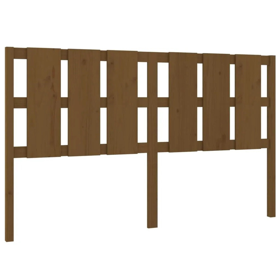 vidaXL Bett-Kopfteil aus Massivholz Kiefer in Honigbraun, B: 185,5 cm, H: 100 cm, T: 4 cm - Bild 2