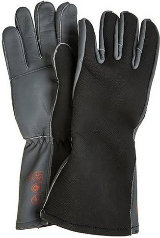 DEHN Schutzhandschuhe aus Leder in Schwarz, Größe S, 1 Paar - Bild 1