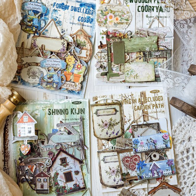 60 Stück mr.paper Lebensmittelgeschäft Serie hohle Hartkartenaufkleber für DIY Collagen und Notebooks in Multicolour - Bild 1