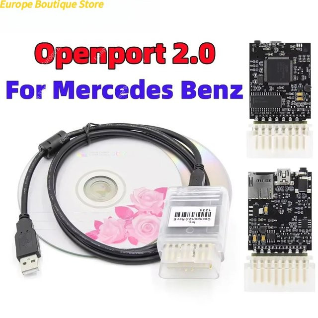 NUOYING Full Chip Openport 2.0 ECU Flash OBD2 Autodiagnosetool und J2534 Codescanner für Mercedes Benz in Schwarz - Bild 1