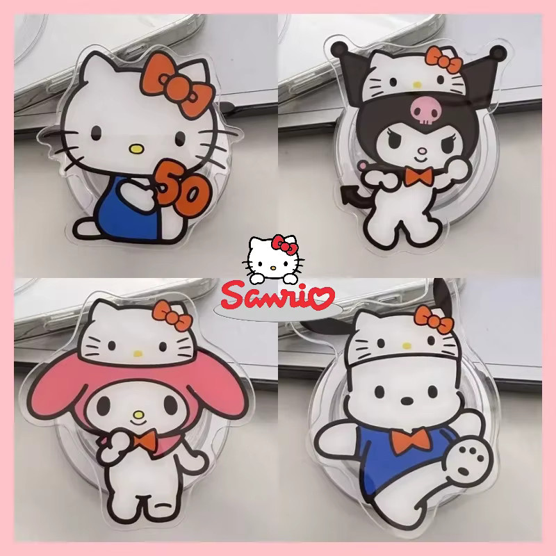 Sanrio Magnetischer Handygriff mit MagSafe für iPhone: Faltbarer PopSocket Ständer mit Hello Kitty, Kuromi, Pochacco und Melody in Multicolour - Bild 1