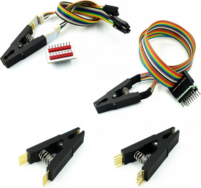 Universal 16-poliger BIOS-Clip-Adapter mit 8-poligem SOP16 Programmierer-Testclip für breite und schmale Gehäuse - Bild 1