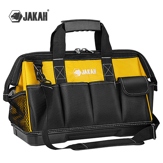JAKAH Multifunktionale Werkzeugtasche JK-168 aus wasserdichtem 1680D Oxford-Stoff in Schwarz - Bild 1