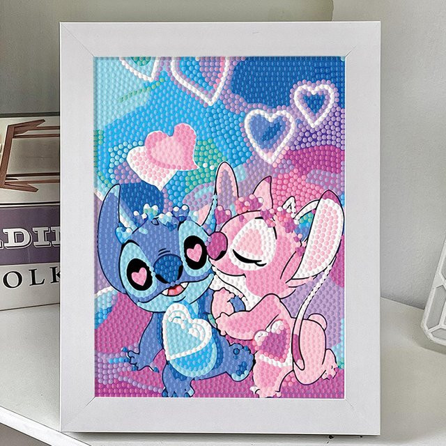 Potdemiel Diamantmalerei Cartoon DIY Stickerei Set mit Klebebohrern, Multicolor, B: 23 cm, H: 18 cm - Bild 1