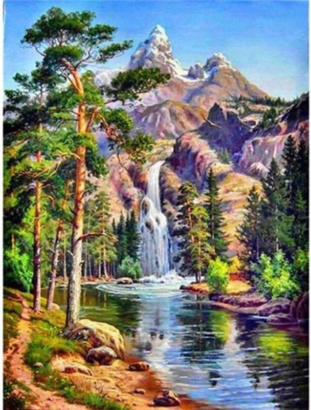 FIYO Diamond Painting Set DIY 5D Stickerei Wandkunst in Mehrfarbig, B/H: 20 x 30 cm - Bild 1