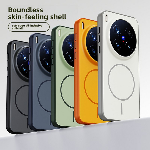 Magnetische Silikon-Schutzhülle für Vivo X300 und Vivo X300 Pro in Schwarz mit Unterstützung für kabelloses Laden - Bild 1