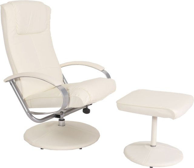Relaxsessel Siena mit Hocker von MCW in Weiß - Bild 1