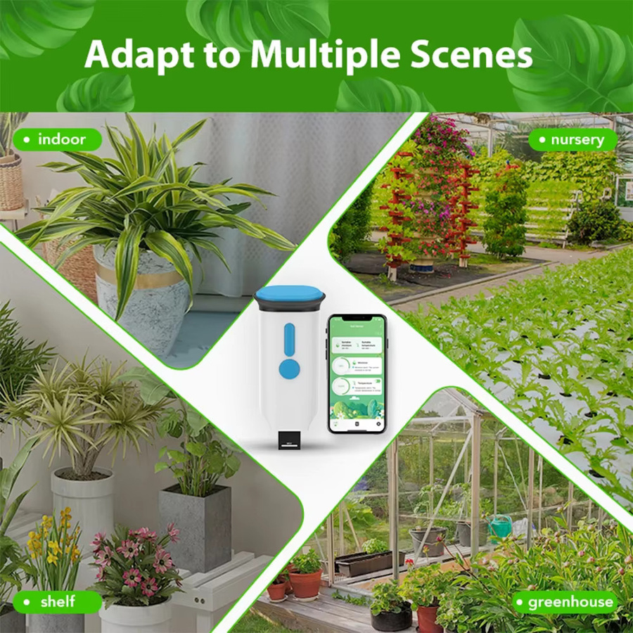 Haozee Tuya Smart WiFi Bodenfeuchtigkeitssensor IP66 Wasserdicht in Weiß mit Echtzeit-Temperatur- und Feuchtigkeitsmonitor für deine Gartenautomatisierung - Bild 5