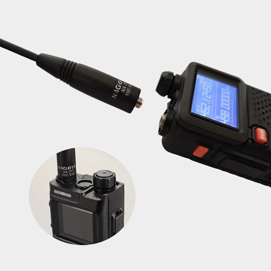 Nagoya NA771 Peitschenantenne VHF UHF mit SMA-Buchse in Schwarz für Baofeng UV-5R UV25 UV-32 Walkie Talkie und Funkgeräte - Bild 2