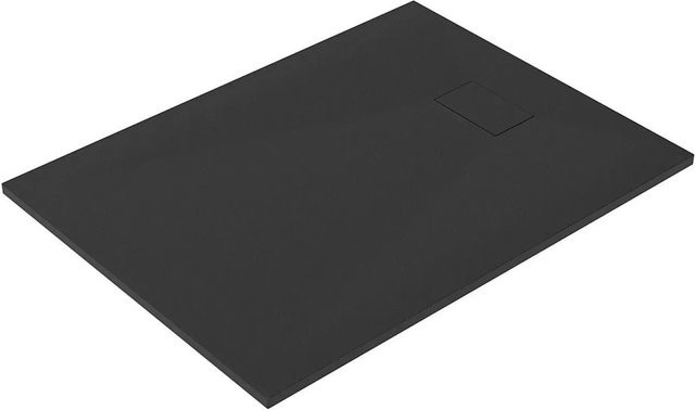 Aquabatos Duschwanne Rechteckig in Schwarz Schieferoptik aus SMC Kunststoff B/T: 120 x 90 cm - Bild 1