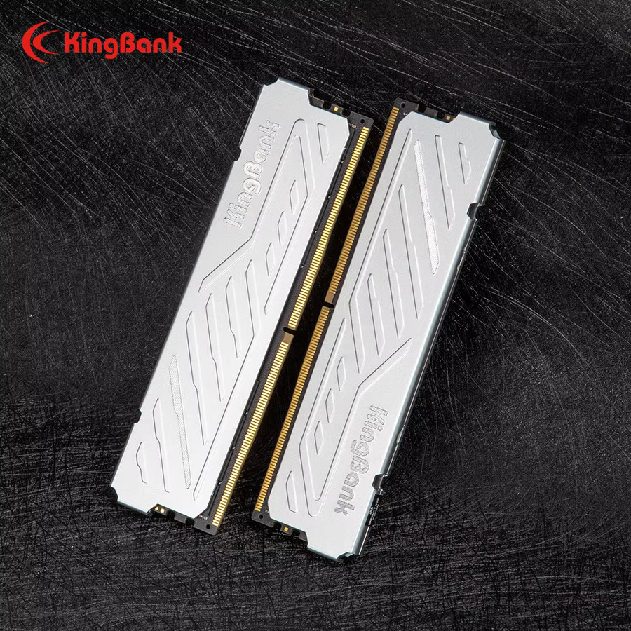 KingBank KJXS DDR5 RAM 32GB Dual-Channel-Kit 6000MHz CL36 Desktop-Arbeitsspeicher mit Kühlkörper Silber - Bild 3