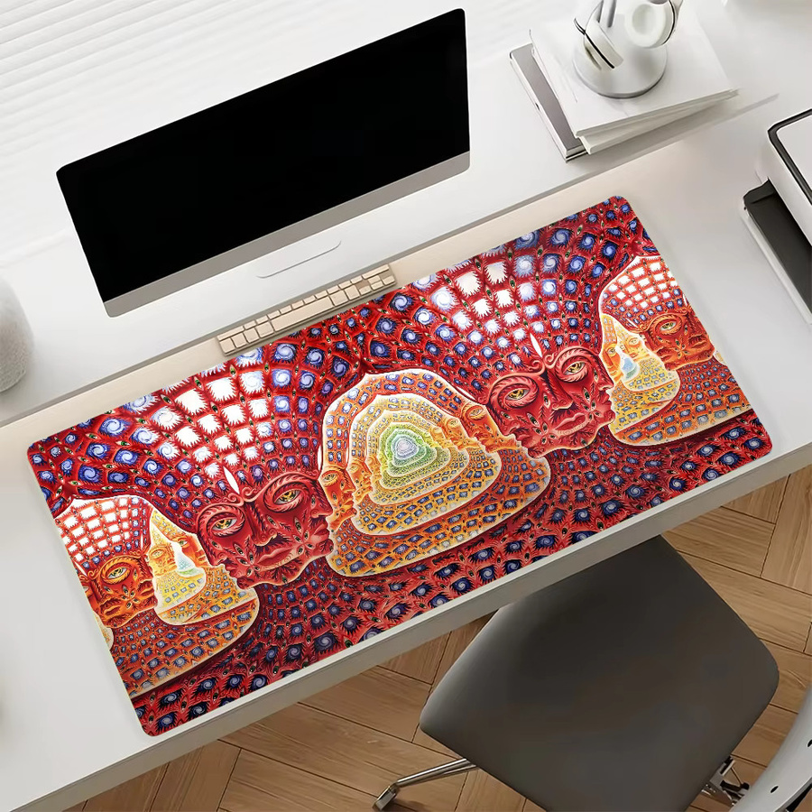 Art Alex Grey Mauspad als rutschfeste Schreibtischunterlage in Grau und Multicolour für PC und Laptop - Bild 5