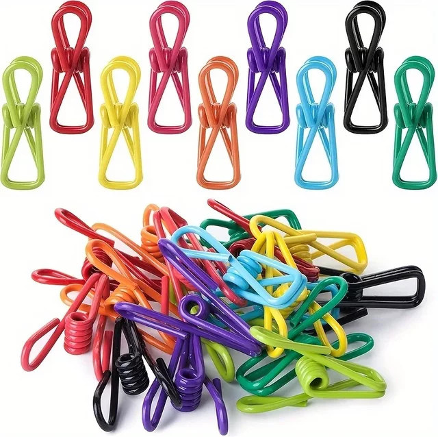 10 Stück PVC-beschichtete Stahlklammern zum Versiegeln von Lebensmittelverpackungen und Tüten in Multicolour - Bild 1