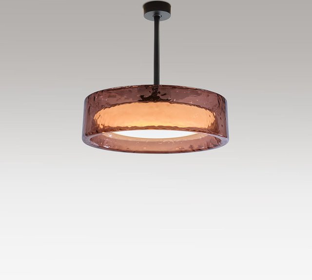 Marset Ringo C 70 LED-Pendelleuchte in Transparent und Braun mit Ring-Design - Bild 1
