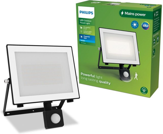 Philips Outdoor Flutlicht Lois mit Bewegungssensor, Schwarz, 5.000 K Cool White, 4.750 lm - Bild 1