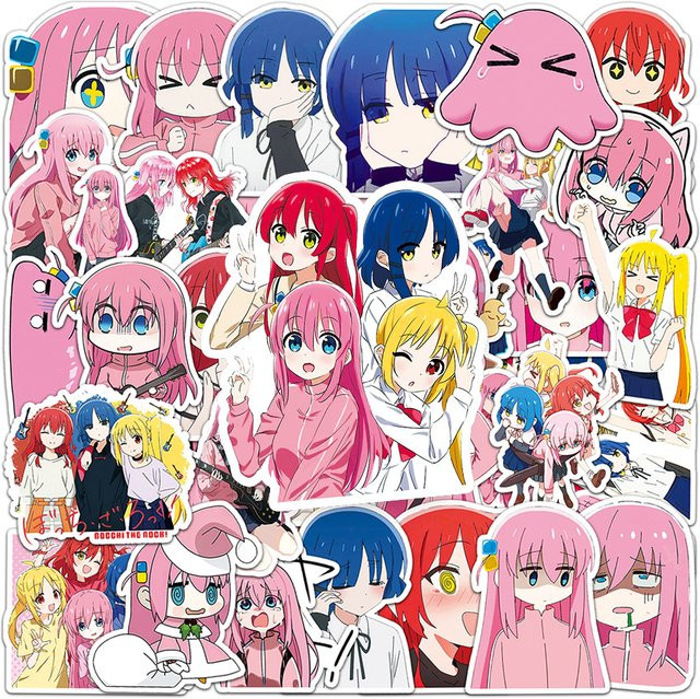 Bandai Bocchi the Rock! Anime-Aufkleber, Wasserfeste DIY-Sticker, 10/30/50 Stück - Bild 1