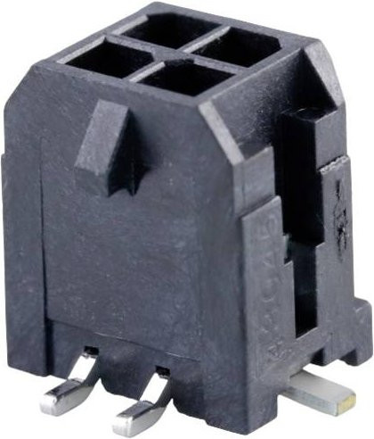 Molex Einbau-Stiftleiste Standard Schwarz mit 4 Polen und 3,00 mm Rastermaß - Bild 1