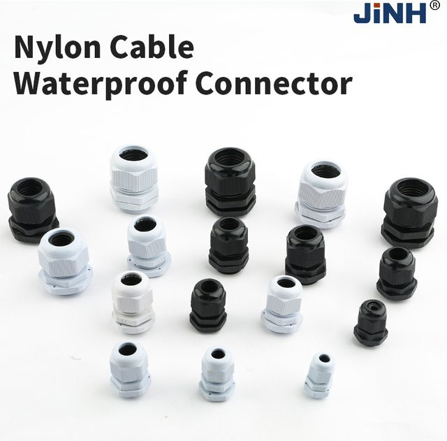JINH 10er Set Wasserdichte Kabelverschraubungen PG-Serie aus weißem Nylon-Kunststoff IP68 - Bild 1