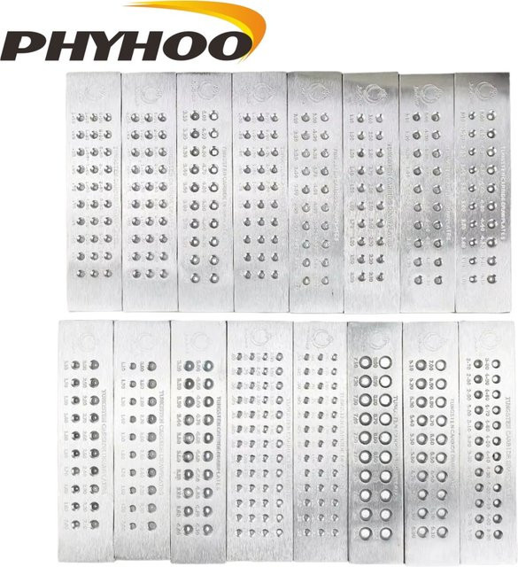 PHYHOO Wolframkarbid Drahtzugplatte in quadratischer Form für die Schmuckherstellung, Farbe: Silber - Bild 1