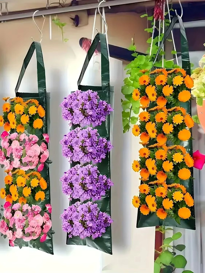 Hängender Erdbeer-Pflanzkasten als vertikaler Gartensack für den Balkon, ideal für Indoor- und Outdoor-Pflanzen - Bild 7